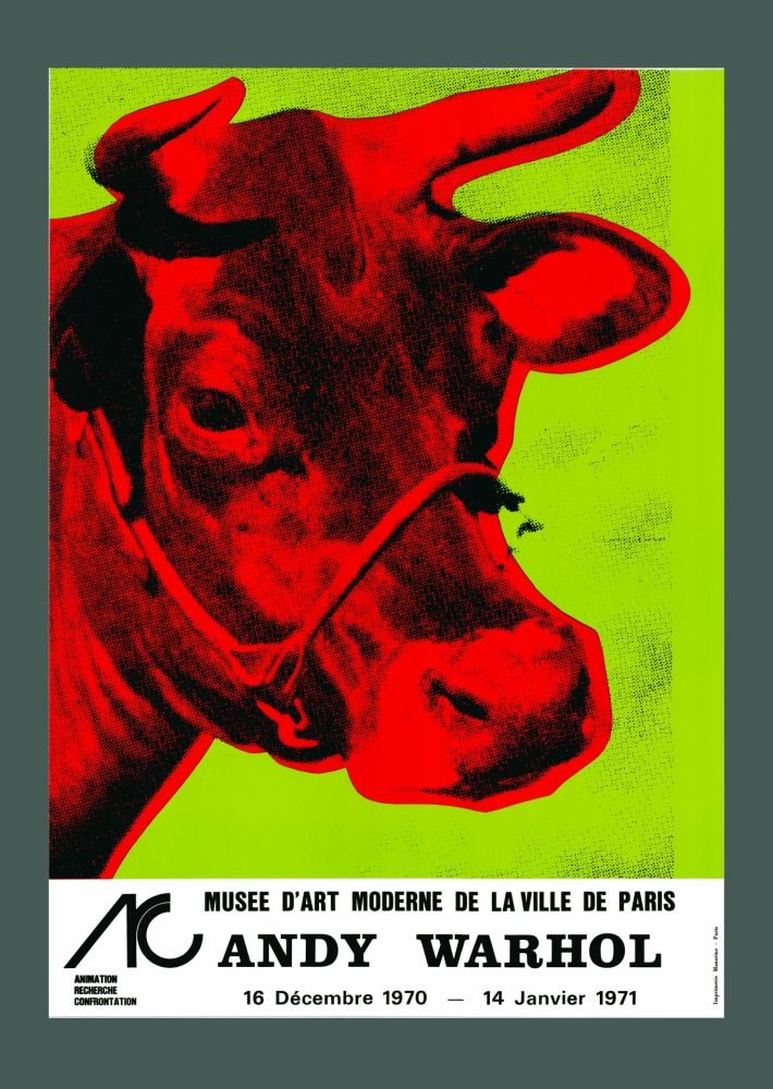 Lithographie Warhol - Andy Warhol: 'Cow Wallpaper (Green)' 1970 Offset-lithograph
