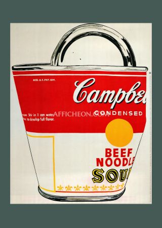 Lithographie Warhol - Andy Warhol: 'Crushed Campbell's Soup Can (Beef Noodle)' 1993 Offset-lithograph