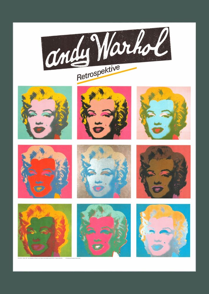 Lithographie Warhol - Andy Warhol: 'Marilyn (Retrospective)' 1989 Offset-lithograph