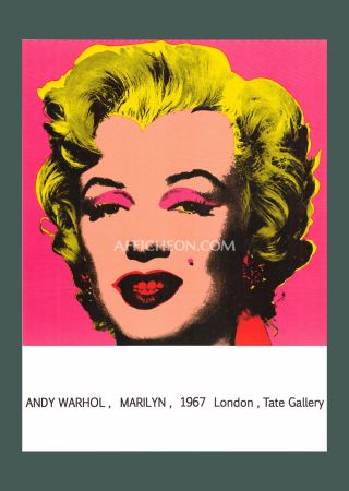 Lithographie Warhol - Andy Warhol: 'Marilyn (Tate Gallery)' 1987 Offset-lithograph