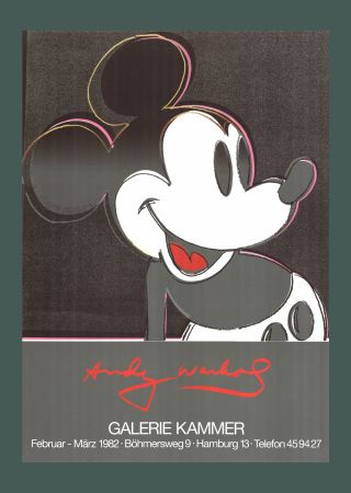 Lithographie Warhol - Andy Warhol 'Mickey' Original 1982 Pop Art Poster Print