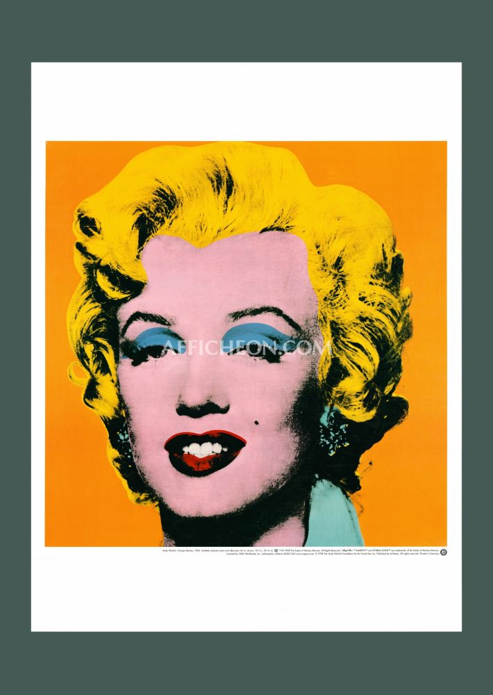 Lithographie Warhol - Andy Warhol: 'Orange Marilyn' 1998 Offset-lithograph
