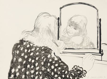 Lithographie Hockney - Ann combing her hair