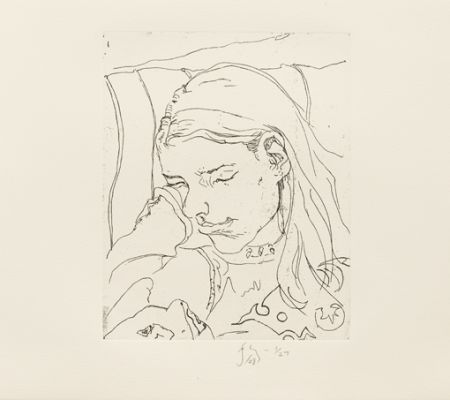 Gravure Flanagan - Annabelle asleep on train