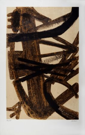 Lithographie Soulages - Antagonismes, 1960