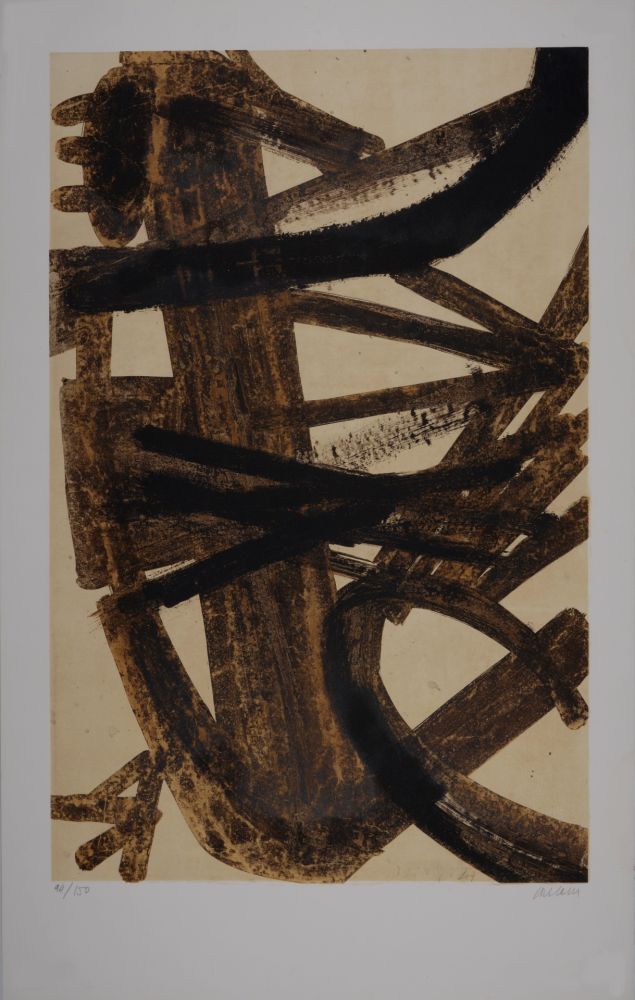 Lithographie Soulages - Antagonismes, 1960 - Hand-signed & numbered!