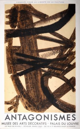 Lithographie Soulages - Antagonismes, 1960 - Mourlot edition