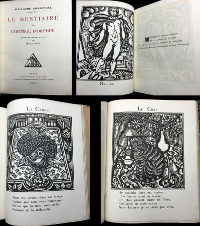 Livre Illustré Dufy - Apollinaire : LE BESTIAIRE ou le Cortège d'Orphée. Bois de Raoul Dufy (1911)
