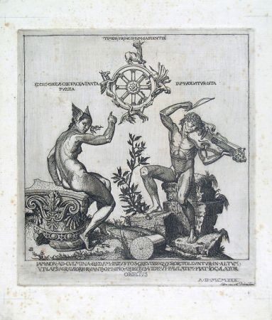 Eau-Forte Disertori - APOLLO E LA FORTUNA