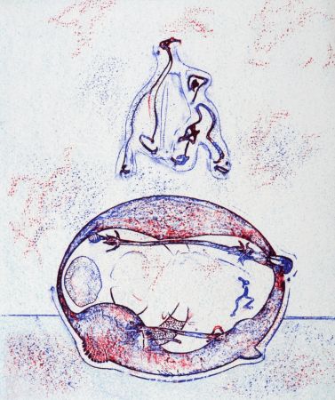 Lithographie Ernst - Après moi le XXème siècle, 1971