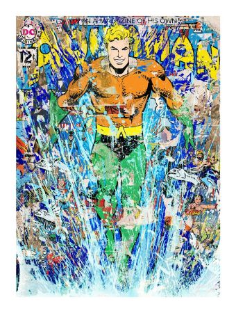 Sérigraphie Mr Brainwash - AQUAMAN