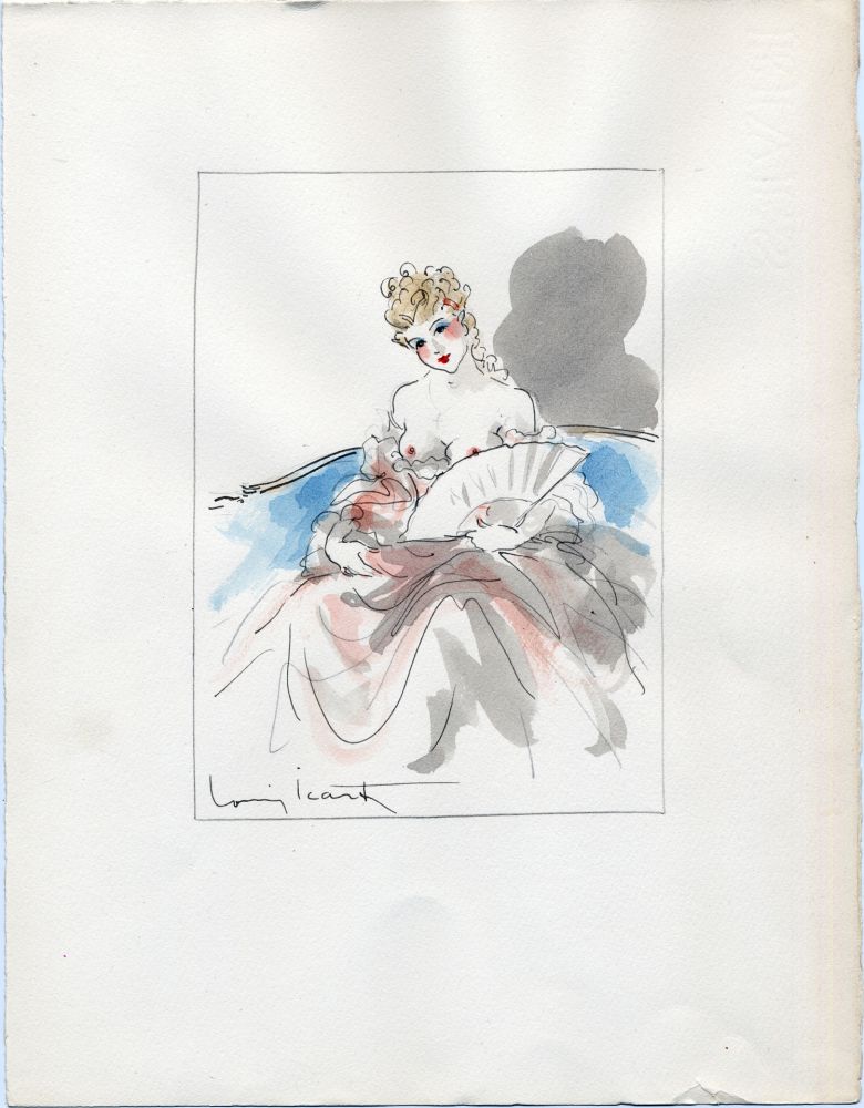 Aucune Technique Icart - AQUARELLE ORIGINALE POUR LA NUIT ET LE MOMENT (1946)