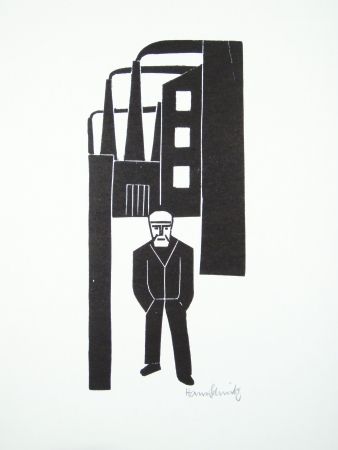 Linogravure Schmitz - Arbeiterfreizeit (Worker's Leisure Time)