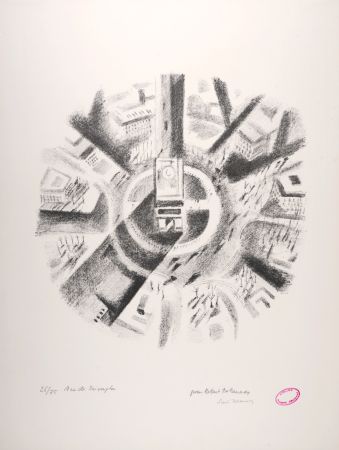 Lithographie Delaunay - Arc de Triomphe, 1969