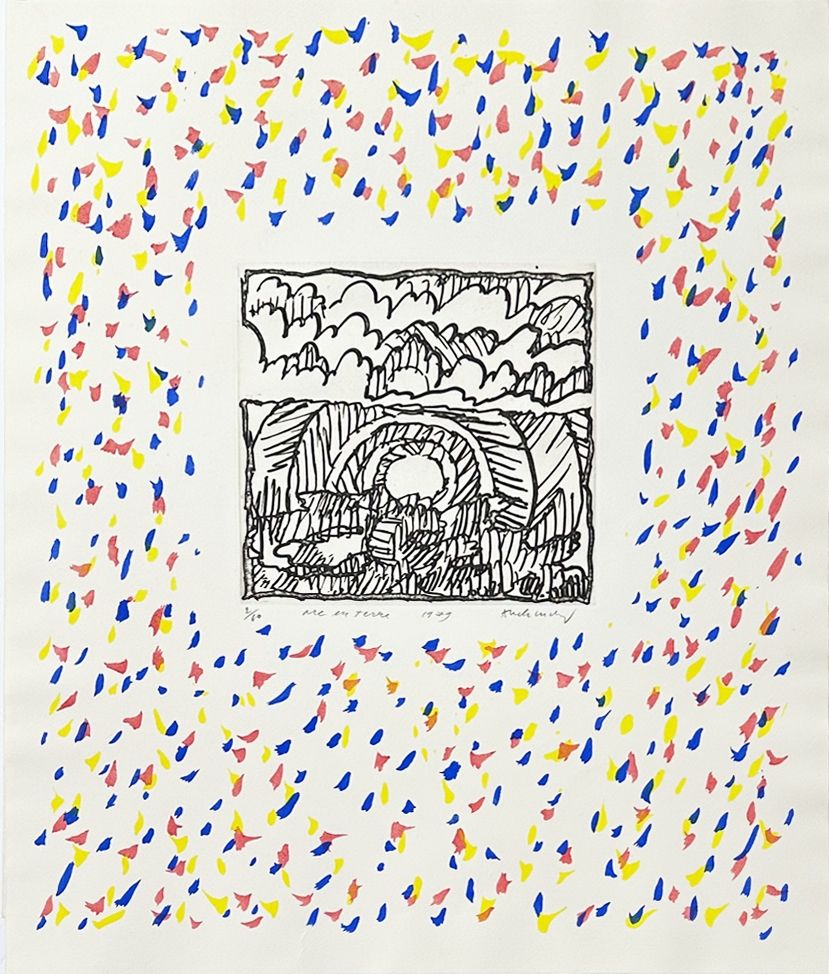 Gravure Alechinsky - Arc en terre