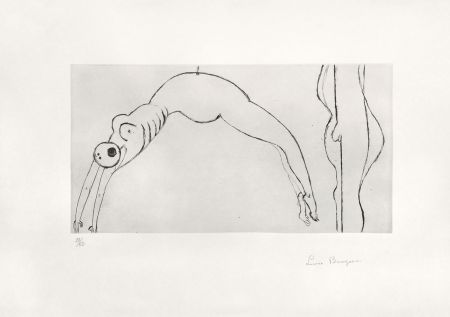 Gravure Bourgeois - Arched figure