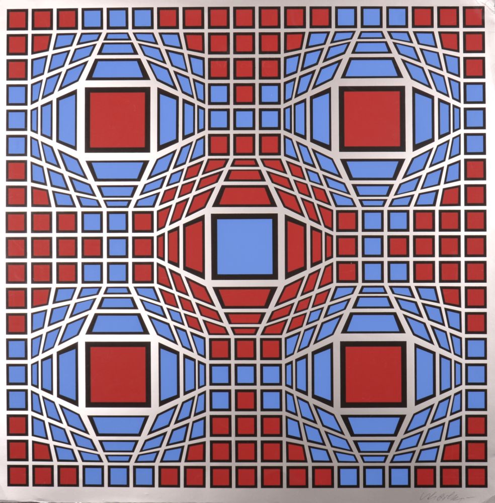 Sérigraphie Vasarely - ARG-VIT, c. 1974