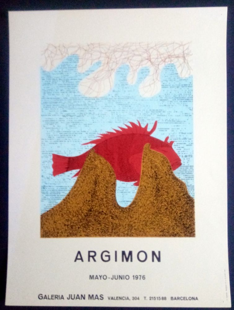 Affiche Argimon - ARGIMON - MAYO JUNIO 1976 - GALERIA JUAN MAS