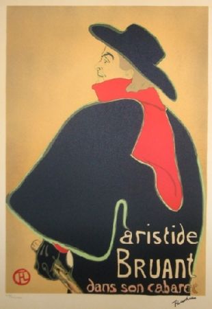 Lithographie Toulouse-Lautrec - Aristide Bruant
