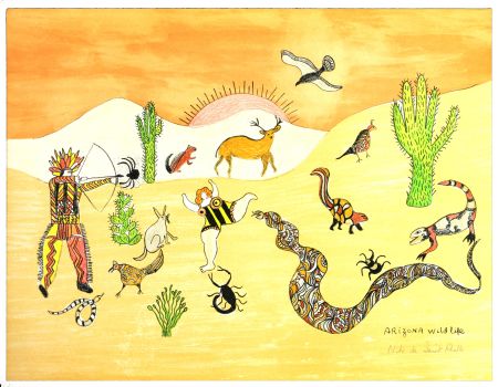 Lithographie De Saint Phalle - Arizona Wild life