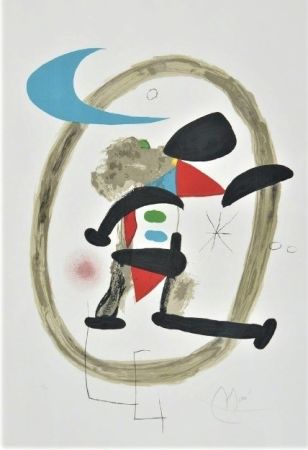 Lithographie Miró - Arlequin Circonscrit