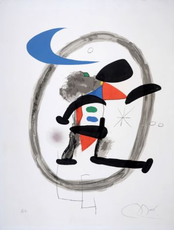 Lithographie Miró - Arlequin Circonscrit