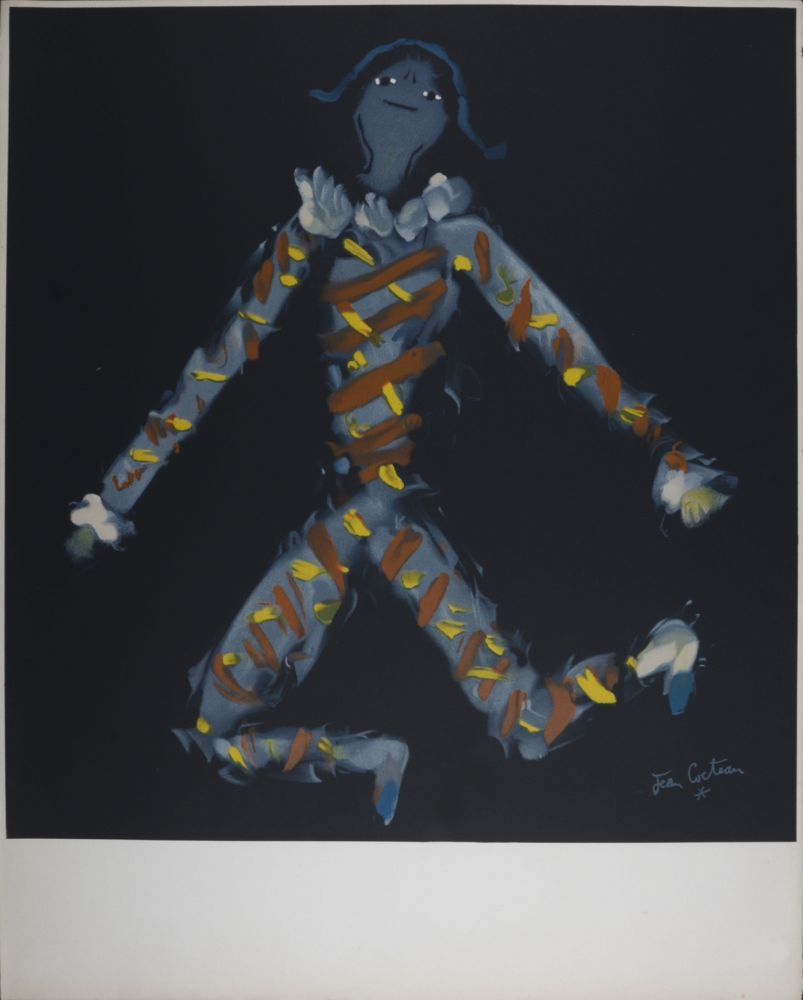 Lithographie Cocteau - Arlequin de Hambourg, 1953