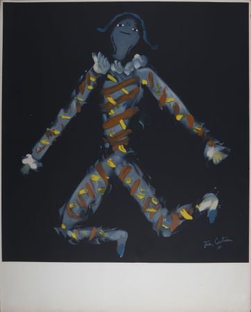 Lithographie Cocteau - Arlequin de Hambourg, 1953