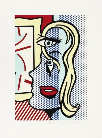 Sérigraphie Lichtenstein - Art Critic