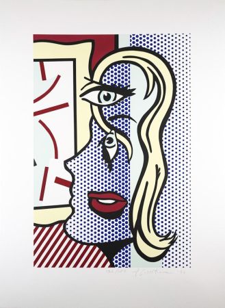Sérigraphie Lichtenstein - Art Critic