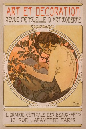 Lithographie Mucha - Art et Decoration