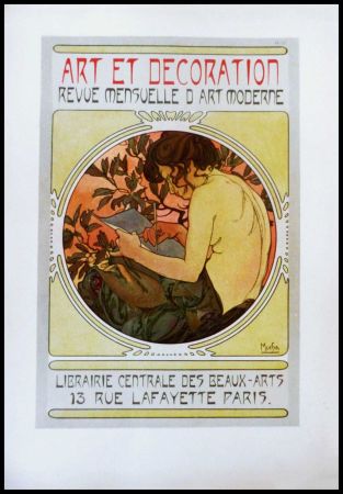 Lithographie Mucha - ART ET DECORATION REVUE MENSUELLE