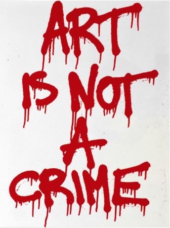 Sérigraphie Mr Brainwash - Art is not a Crime