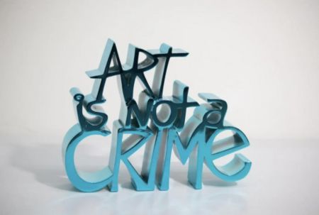 Multiple Mr. Brainwash - ART IS NOT A CRIME (Chrome Blue