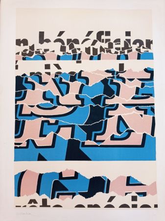 Lithographie Aeschbacher - Arthur Aeschbacher - Composition, cca 1970, Lithograph on Arches paper, handsigned!