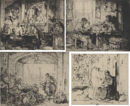 Gravure Brouet - (Assorted occupations:  a collection of ten original etchings)