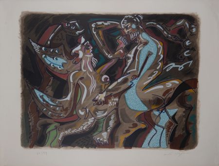 Lithographie Masson - Atalante et le Centaure, circa 1970 - Hand-signed