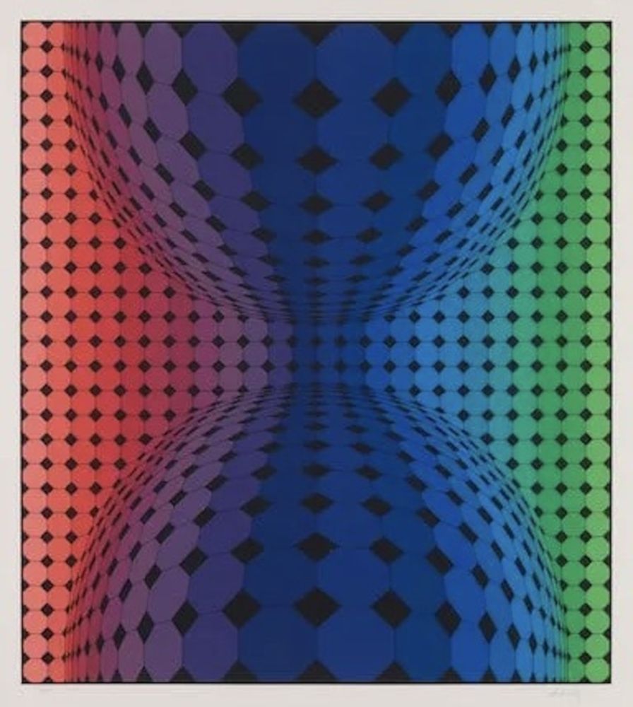 Sérigraphie Vasarely - Attika 3