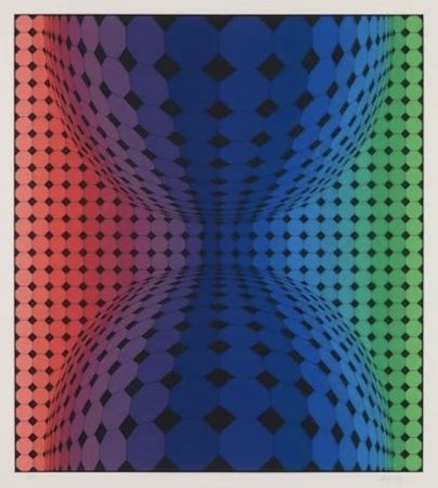 Sérigraphie Vasarely - Attika 3