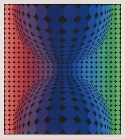 Sérigraphie Vasarely - Attika 3