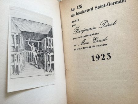 Livre Illustré Ernst - AU 125 DU BOULEVARD SAINT-GERMAIN. Conte par Benjamin Péret (1923)