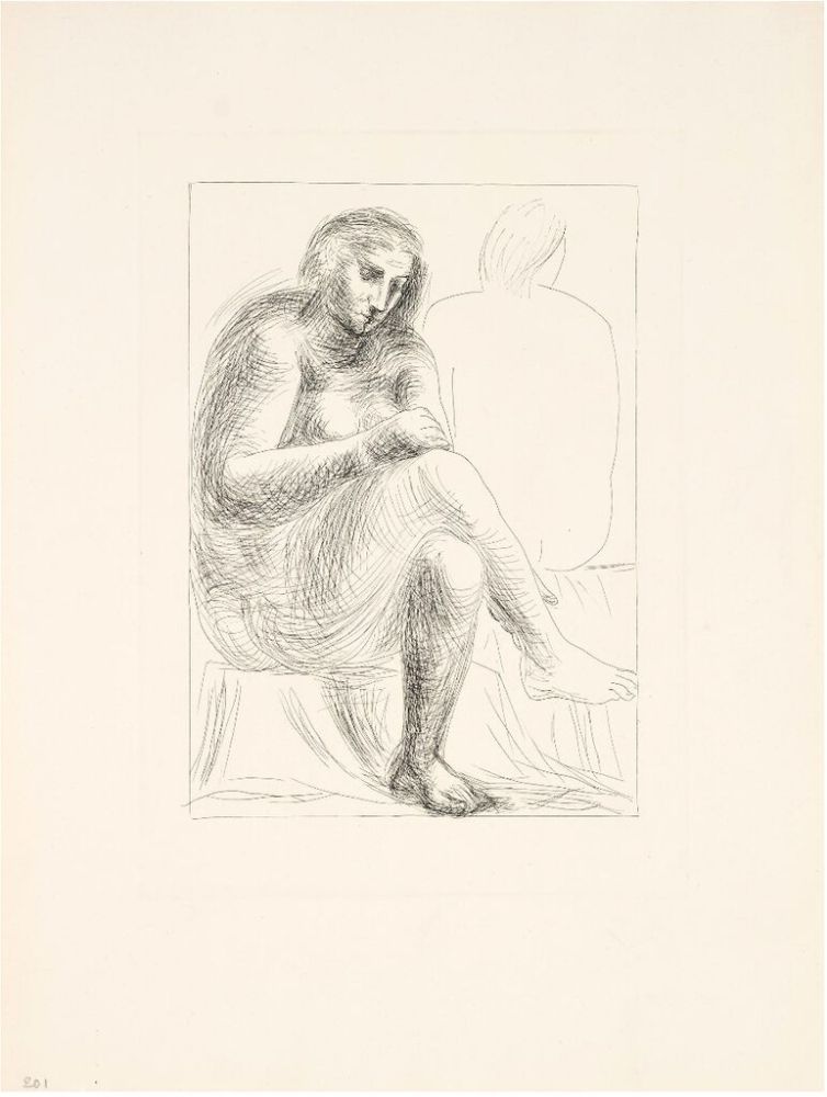 Gravure Picasso - Au bain (Suite Vollard 3)