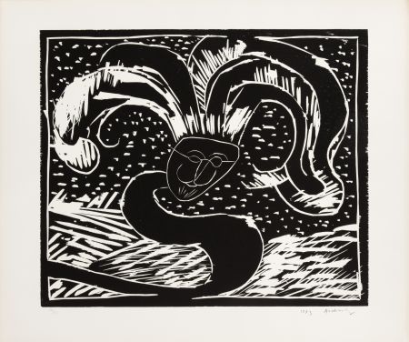 Gravure Sur Bois Alechinsky - Au fil du bois V