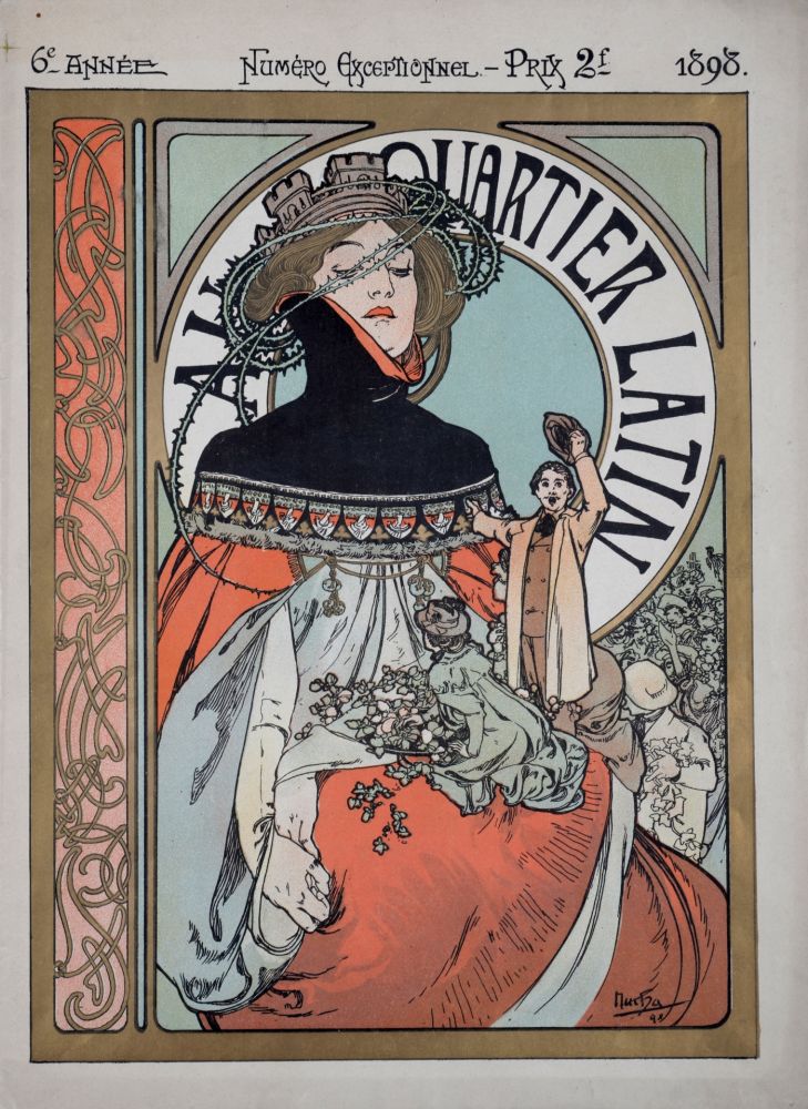 Livre Illustré Mucha - Au Quartier Latin, 1898