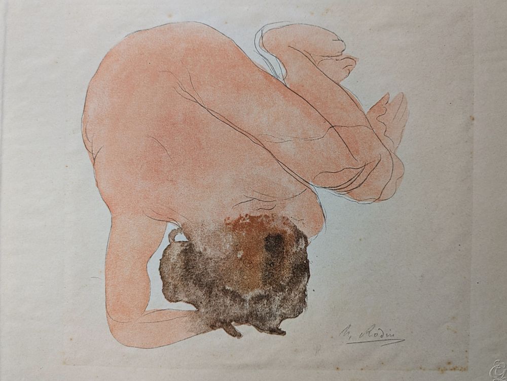 Lithographie Rodin - Auguste RODIN - Nude, 1920 - Twelve Watercolours of Auguste Rodin, 1920