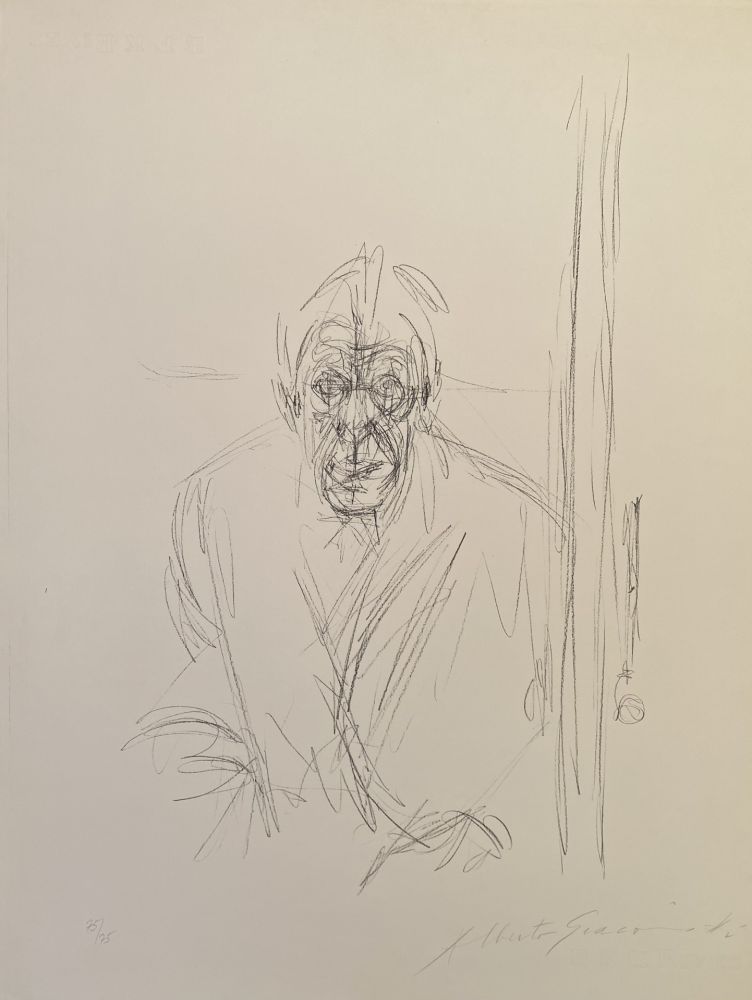 Lithographie Giacometti - Autoportrait