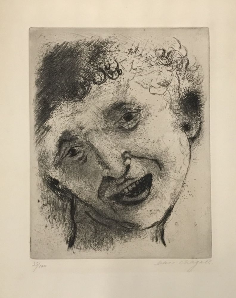 Gravure Chagall - Autoportrait au sourire (Smiling Self-Portrait)