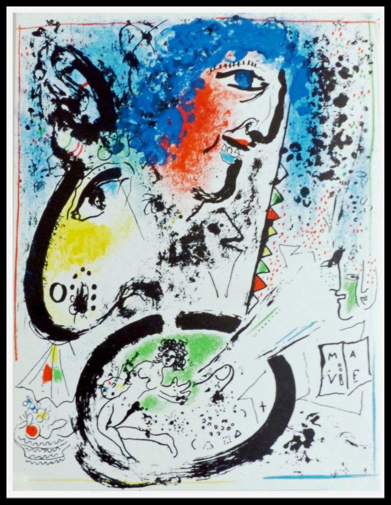 Lithographie Chagall - AUTOPORTRAIT DE MARC CHAGALL