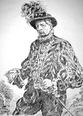 Lithographie De Chirico - Autoritratto in costume