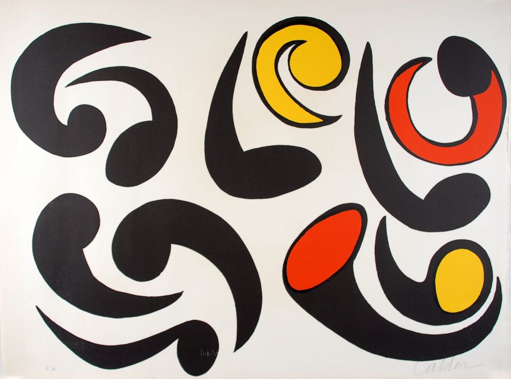 Lithographie Calder - Autres têtards